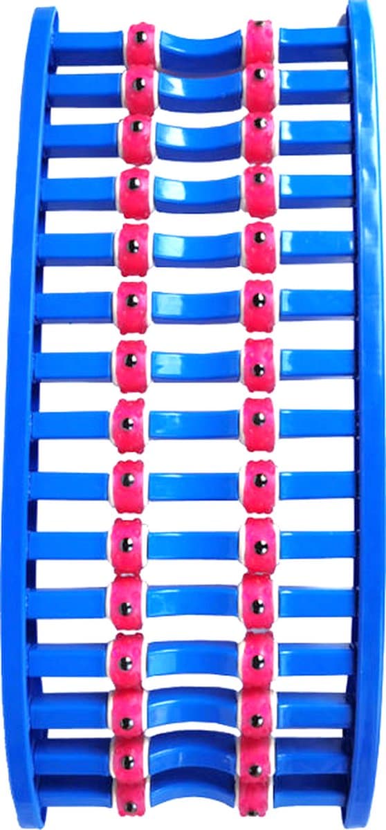 Backstretcher - Rolstretcher met magneet - Nekstretcher- Rugstrekker - Drukpunt Massage - Rug Corrector- Fitness- Frazimashop -Backstretcher met Magneet – Ergonomische Rolstretcher voor Nek- en Rugstrekking, Drukpuntmassage en Rugcorrectie-