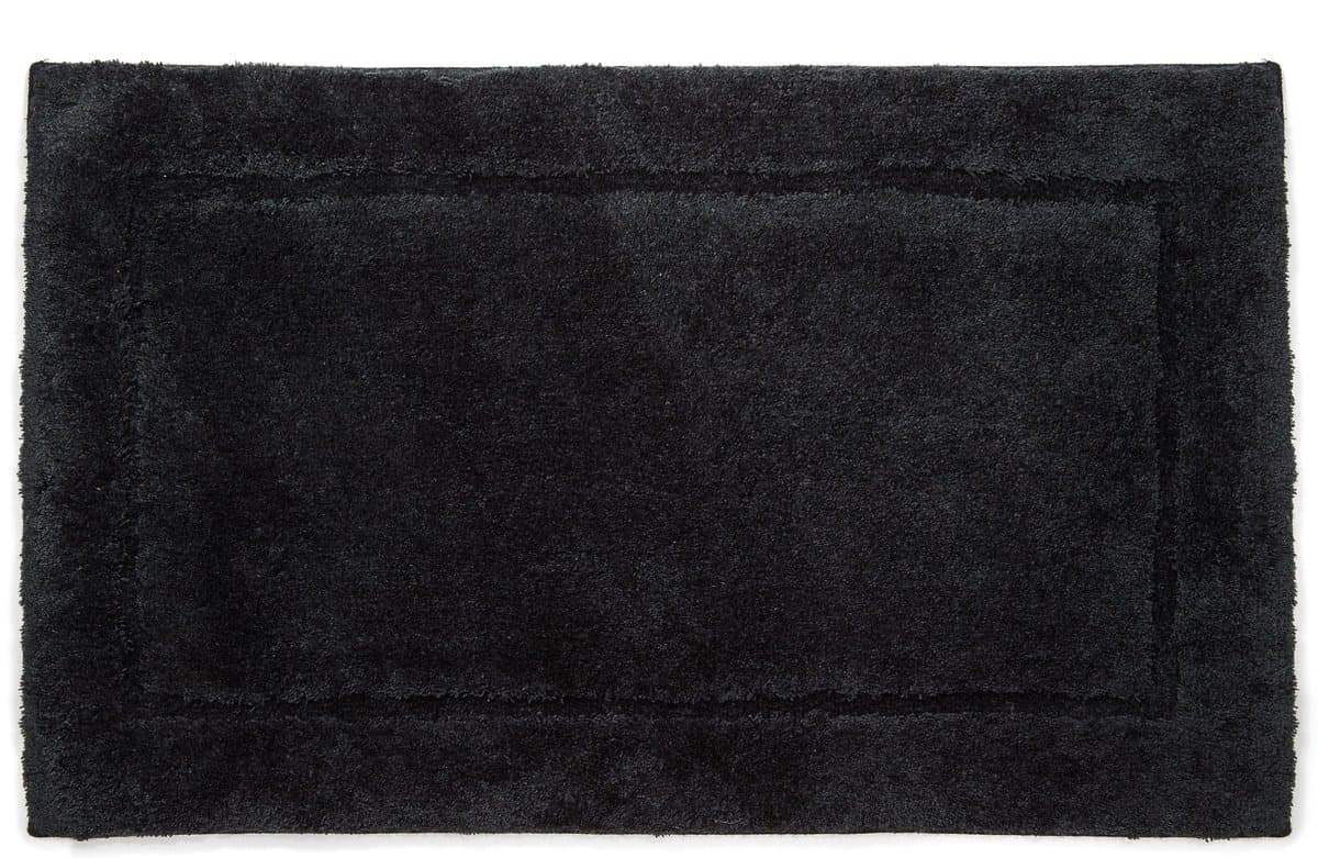 Casilin Badmat Antislip 60x100cm Orlando - Waterabsorberende Badkamermat - Wasbaar en Sneldrogend - Voor Douche en Bad - Hoogpolig - Acryl - Rechthoek - Zwart