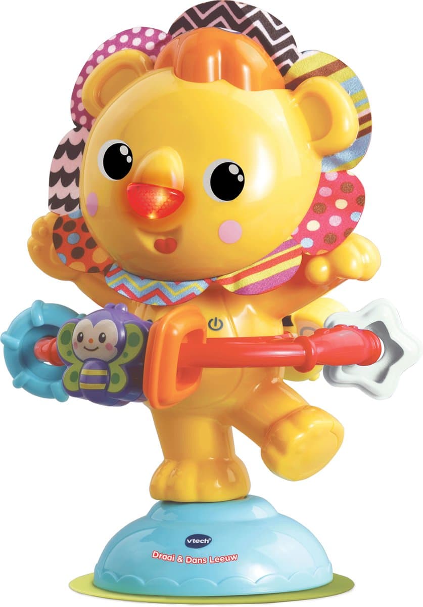 VTech Baby Draai & Dans Leeuw - Educatief Babyspeelgoed - Muziek en Geluiden - Van 6 tot 24 Maanden - Geel
