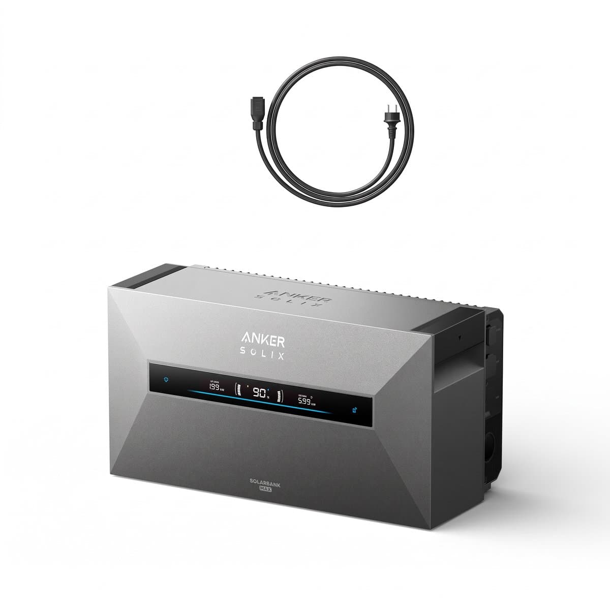 Anker SOLIX Solarbank Max AC - 7kWh plug-and-play thuisbatterij - 3500W vermogen - 10.000 cycli - 5 minuten installatie - met omvormer - Plug & Play - alles-in-één ontwerp