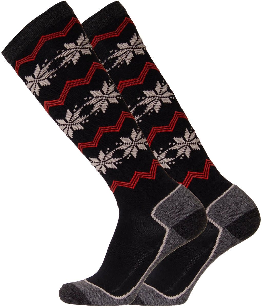 UphillSport - 2-Pack - Kota Merino Skisokken - Dunne Schacht - Drukregulerend - Heren / Dames - zwart - 35-38 - 9565