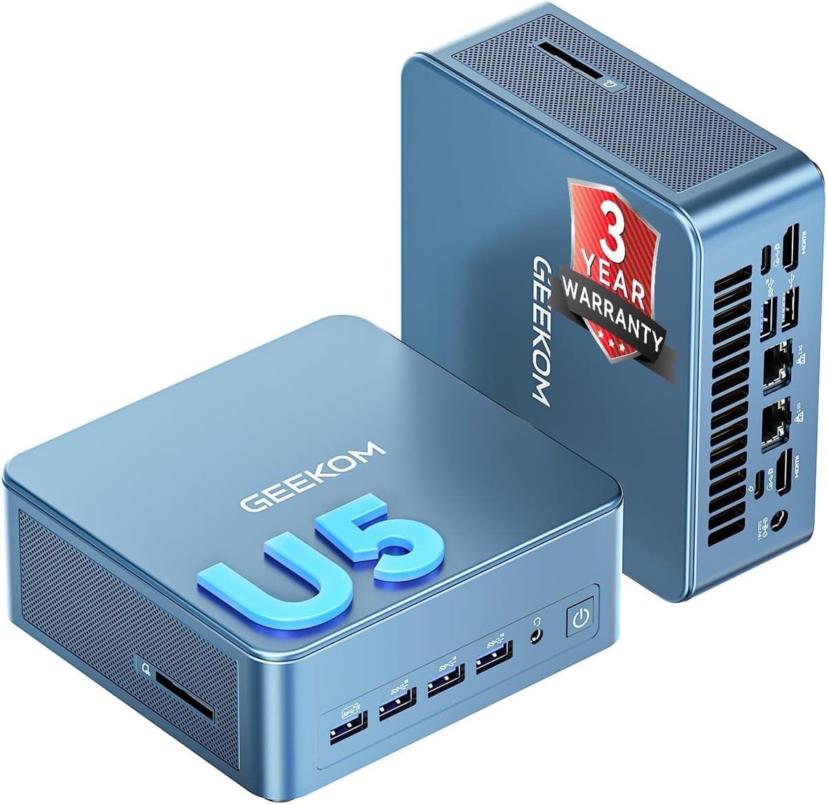 2026 GEEKOM Mini PC IT12 MAX- Ultra 5 125U- 16GB RAM,500GB SSD(Upgradeable) - met upgradebare DDR5 RAM - Windows 11 Pro - 8K - WiFi 7 - Dual LAN- 9 x USB - desktop-pc Mini PC met,Mini Computer,Game PC,pc voor games e