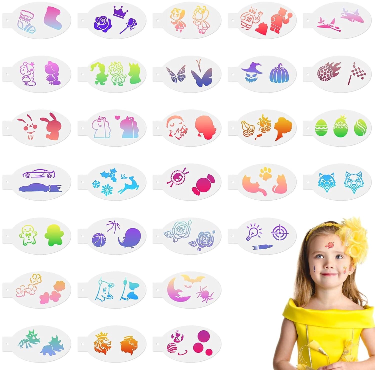 30 Vel Tattoo Stencils voor Kinderen - Herbruikbaar en Veelzijdig