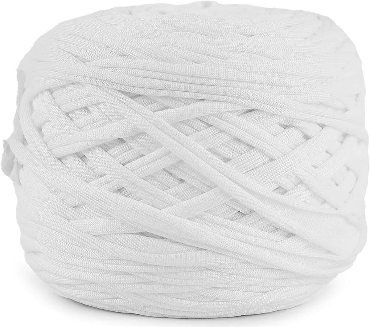 Haakband voor handtassen, 285 g/100 m, haakgaren voor handtassen, manden, tapijten, om te knutselen, decoreren, knutselen (wit)