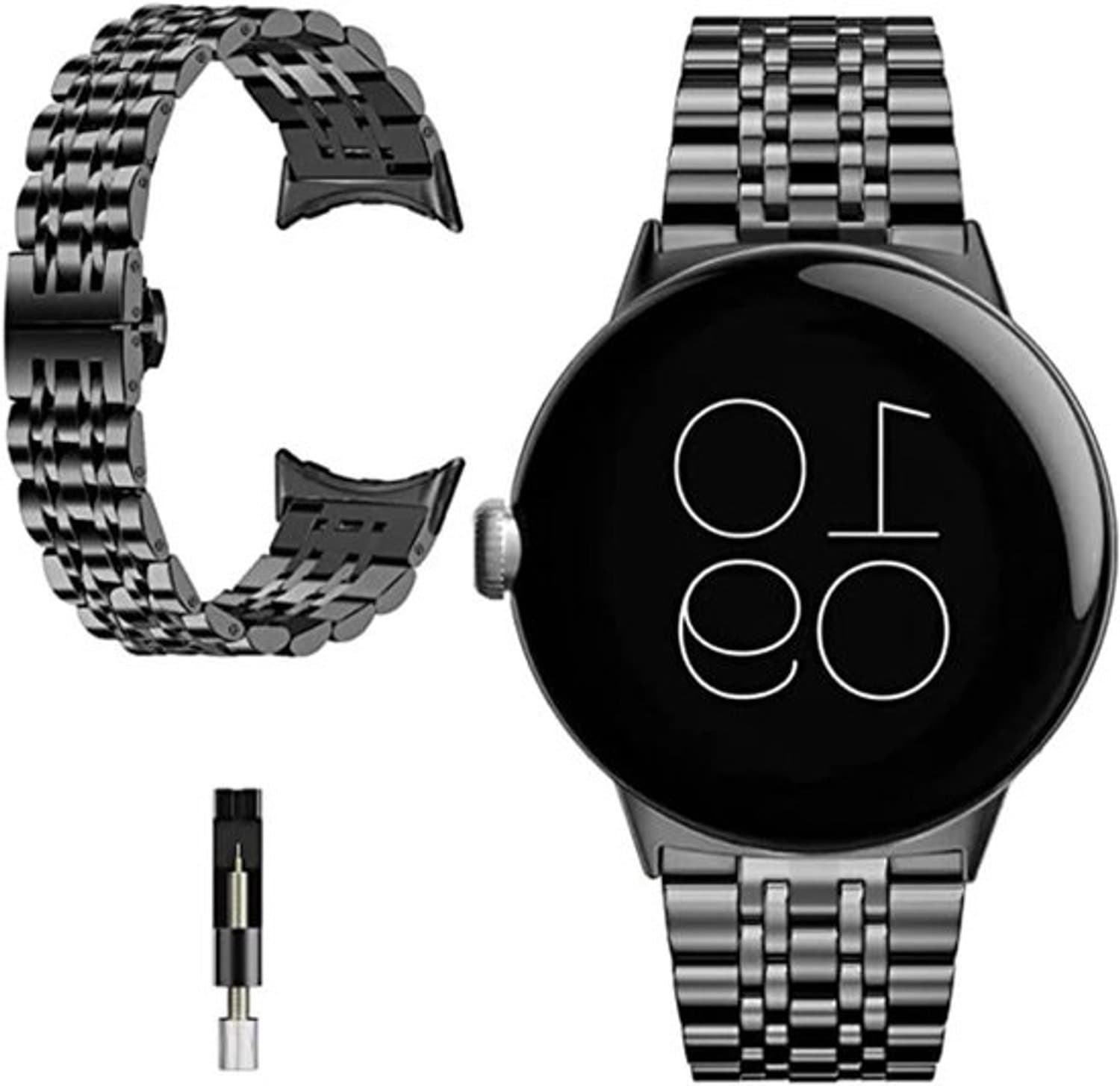 Metalen band Pixel Watch - RVS-horlogeband - Smartwatch personaliseren - Ultradun roestvrij staal - 41 mm - Zilver