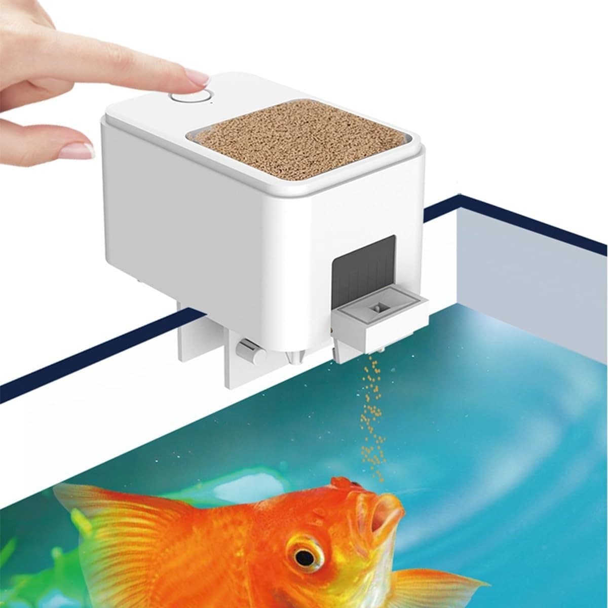 Slimme WiFi Visvoeder met Tijdinstelling en Instelbaar Volume - Afstandsbediening via Mobiele App en 100ml Afgesloten Voedercompartiment voor Aquariums