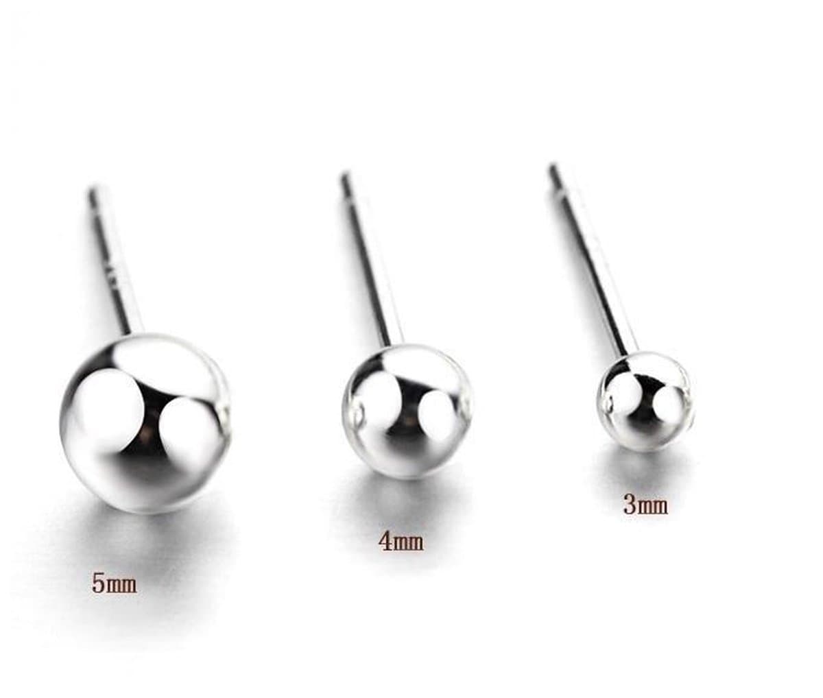 Zilveren Dot Oorknopjes - Oorstekers - 3mm