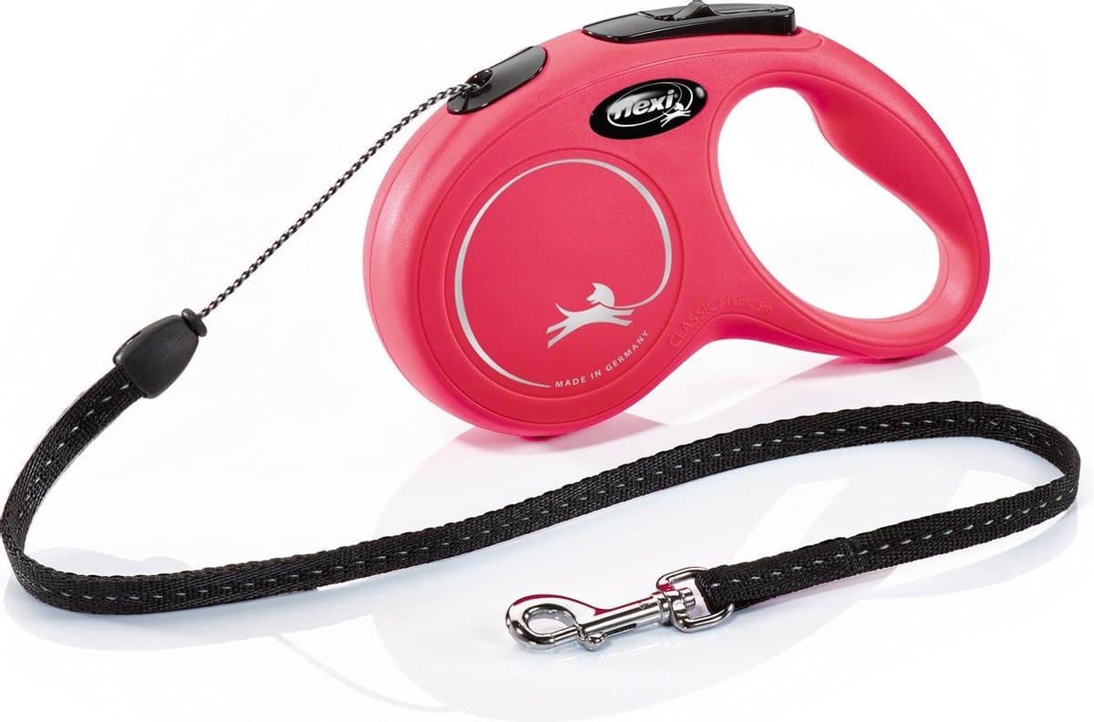 Flexi New Classic - Riem - Koord - Rood - S - 5 m