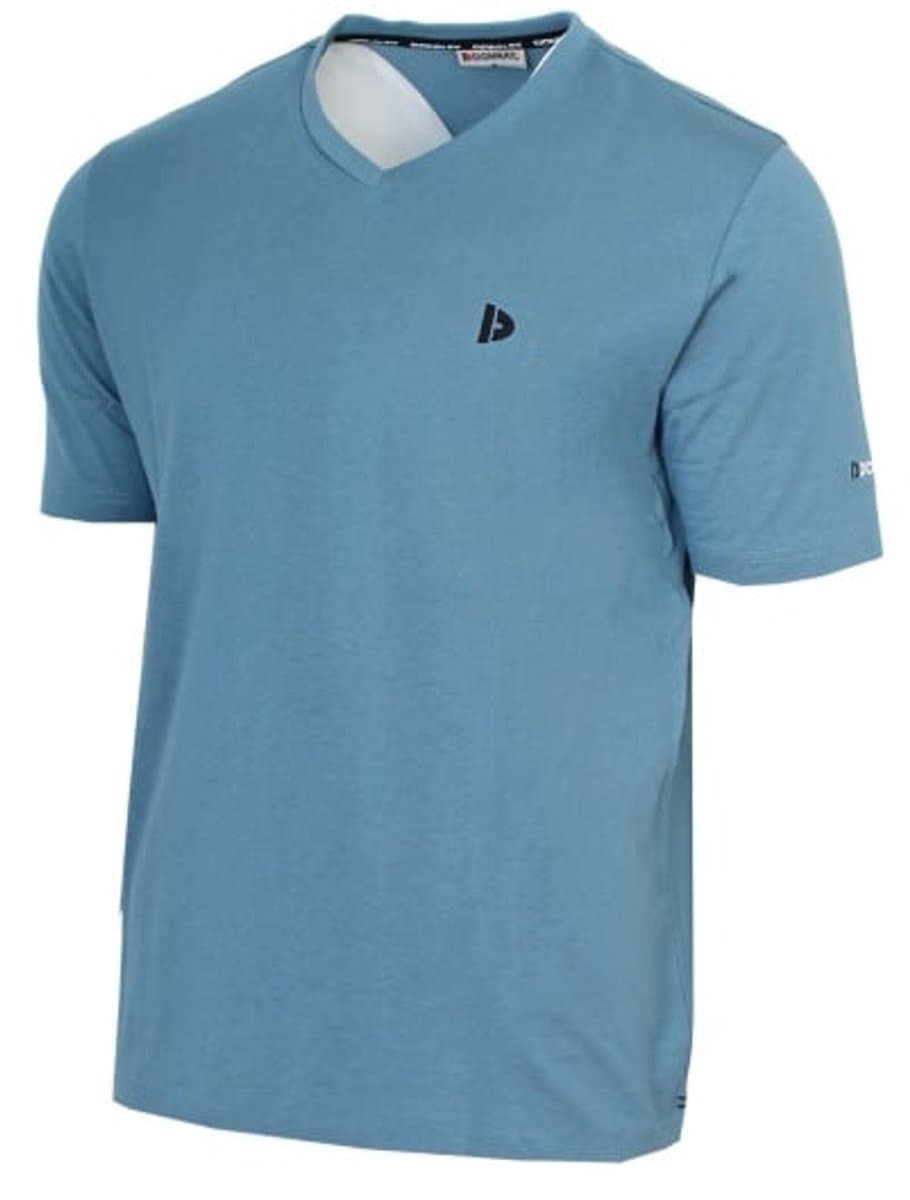 Donnay - T-shirt (Berno) - Sportshirt - V-hals shirt - Heren - Light Denim blue (345) - maat S