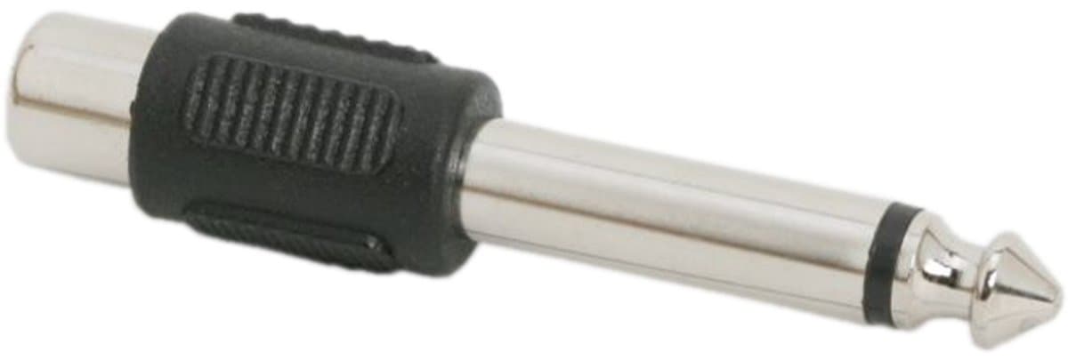 10x RCA naar Jack Adapter – RCA Vrouwelijk naar 6,3 mm Jack Mono – Audio Verloopstekker voor Versterker & Mixer - 10 Stuks [05097]