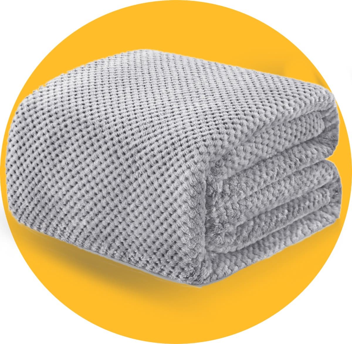 Pasper Fleece deken 150 x 200 cm - Grijs - 230 GSM - Wafelstructuur voor extra warmte - Zachte plaid voor bank, bed en decoratie