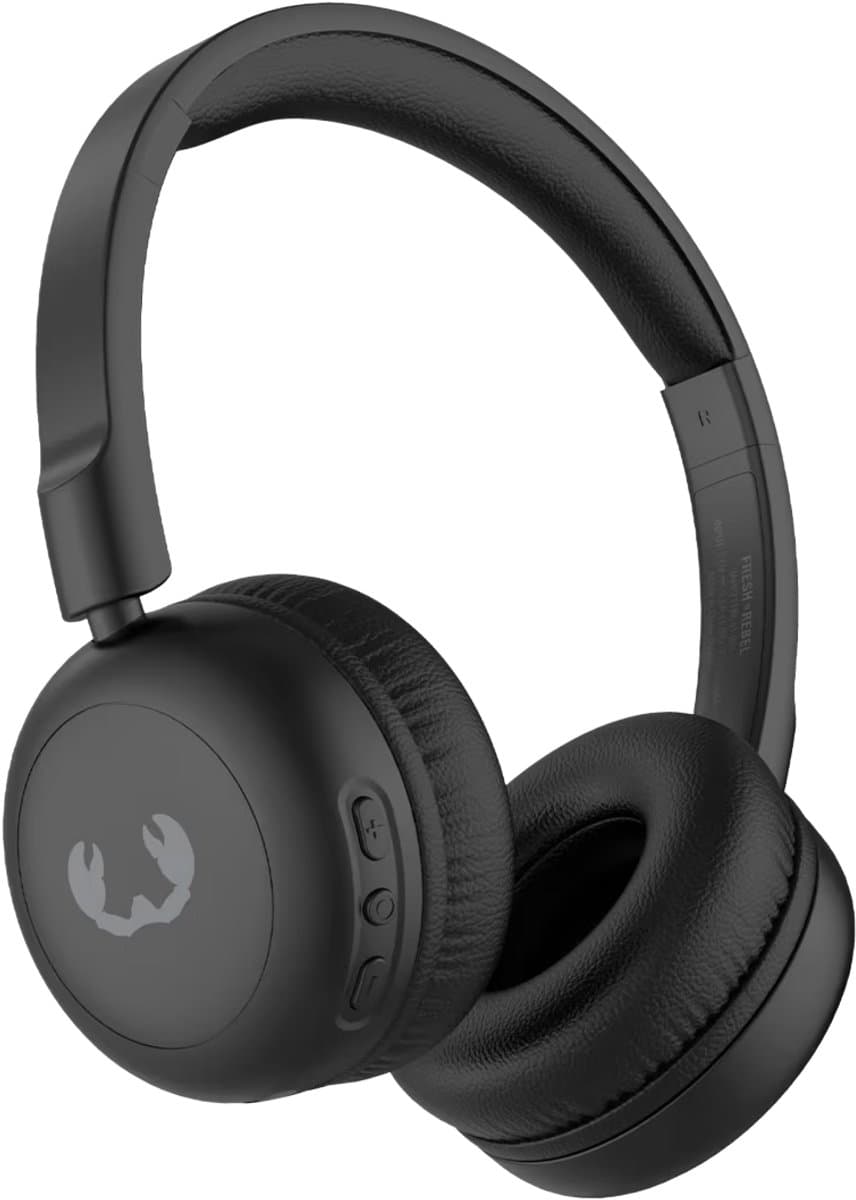 Fresh 'n Rebel Koptelefoon kids zwart draadloos Bluetooth - Draadloze koptelefoon on ear - 35 uur speeltijd - volledig opgeladen in 4 uur
