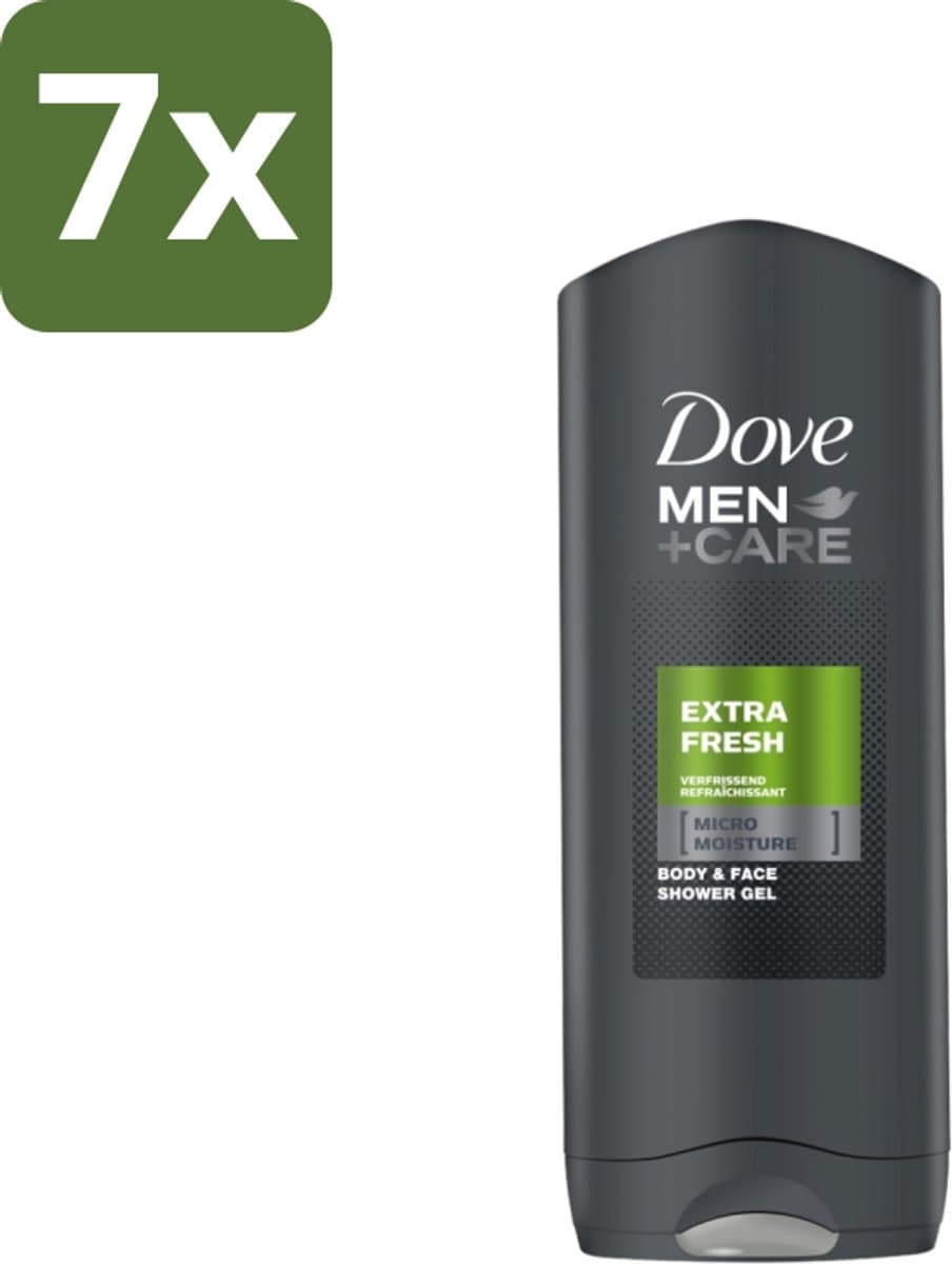 Dove - Douchegel - Men+ Care Extra Fresh - Verfrissend en energiegevend - 250 ml - Bulkverpakking - 7 stuks