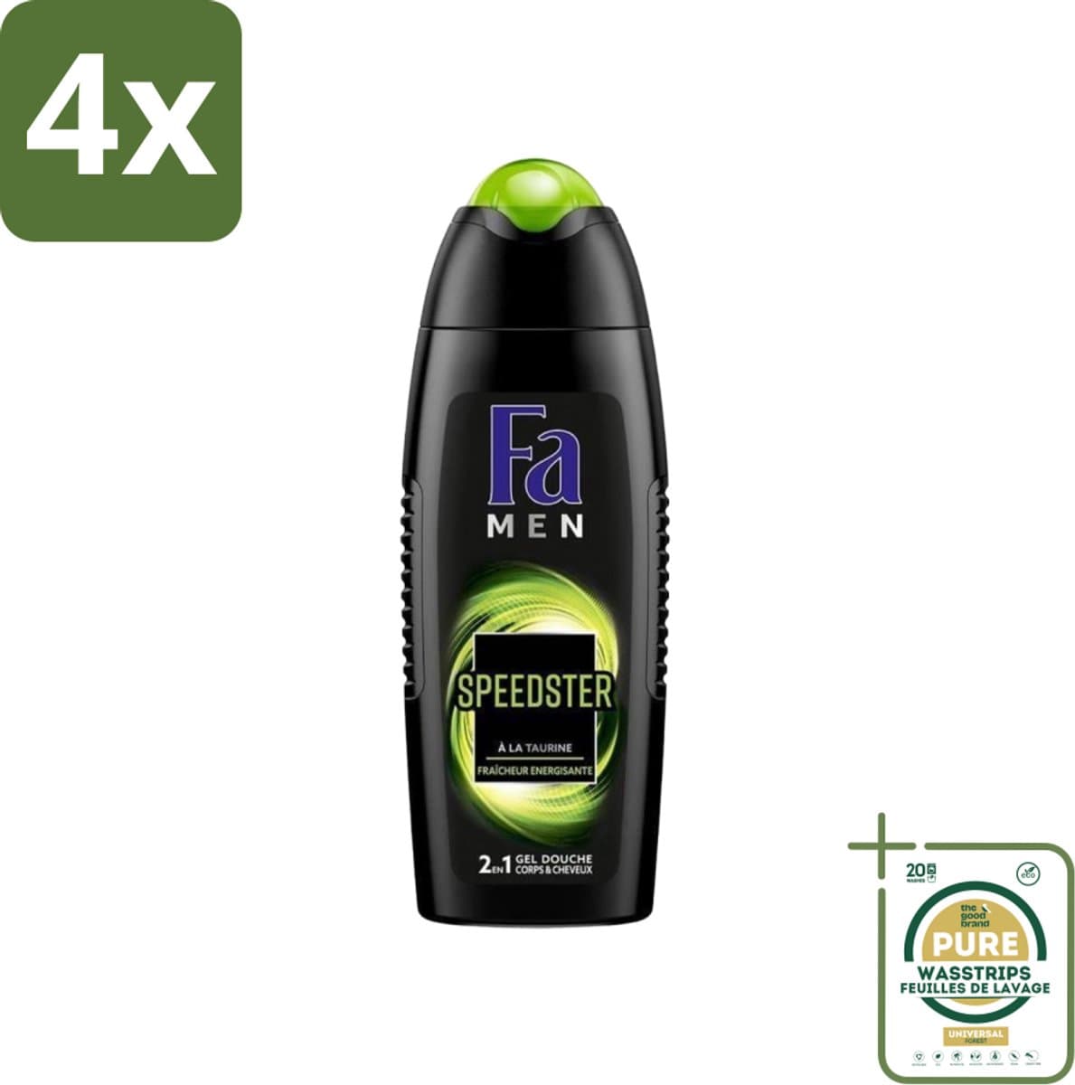 Fa Men - Douchegel - Speedster - Verfrissend & Energiek - Langdurig - 250 ml - Voordeelverpakking - 4 stuks - Mannen - Verfrissend