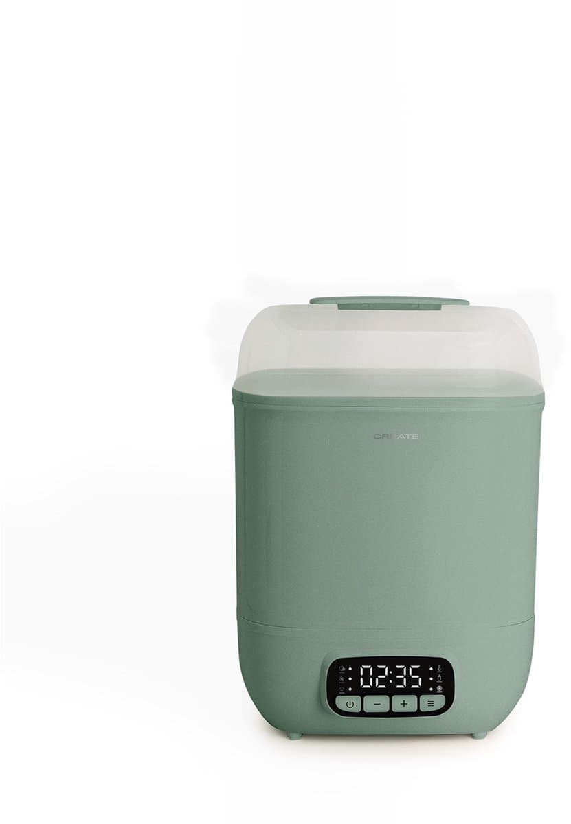 CREATE - Multifunctionele sterilisator met droogfunctie voor 8 babyflesjes - Sage - BABY BOTTLE CARE