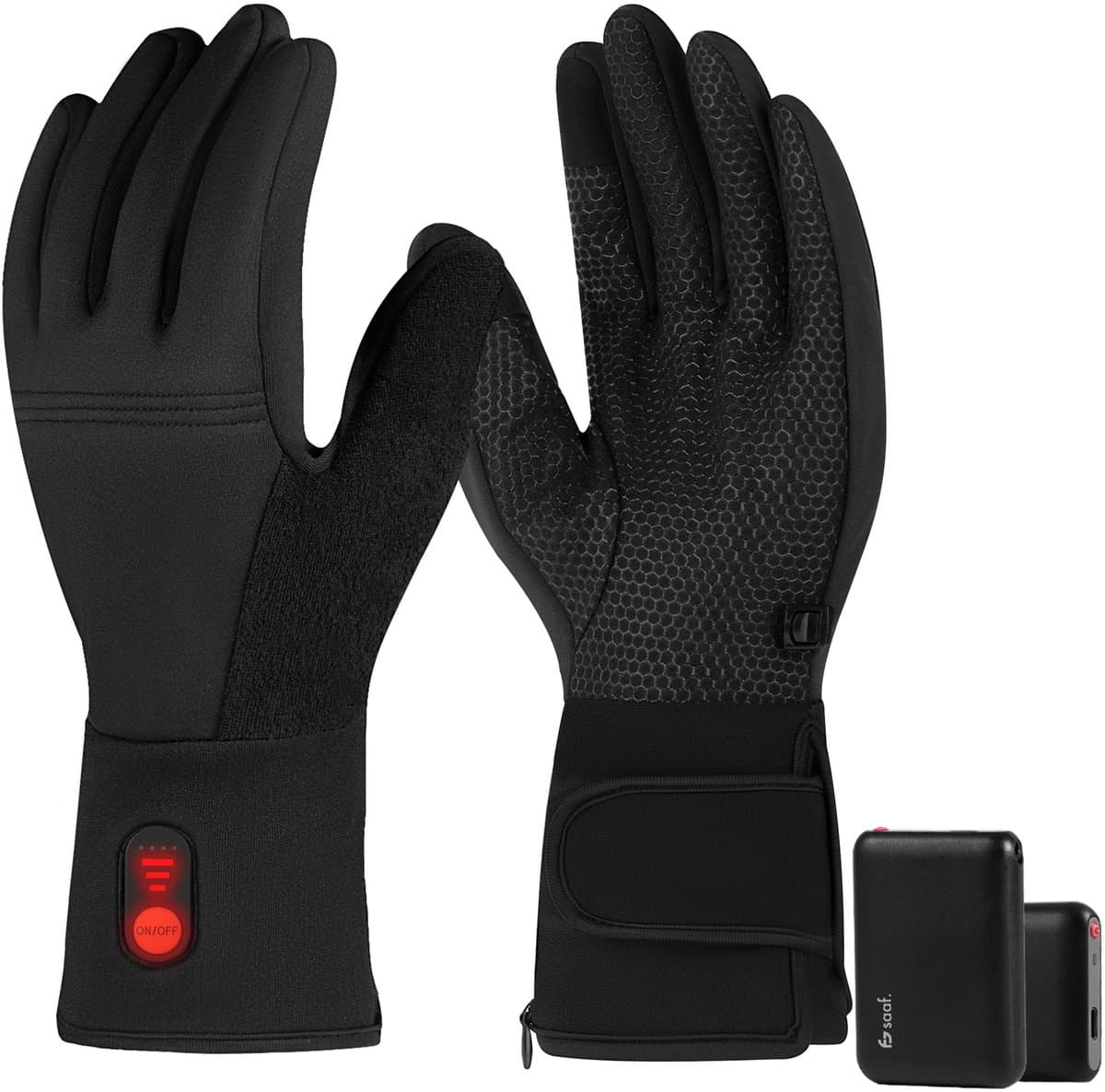 Verwarmde Handschoenen - Light XL - 3 standen - Elektrische Handschoenen - Water- en Windafstotend - Verwarmde Handschoenen Oplaadbaar - Zwart - Saaf Comfort