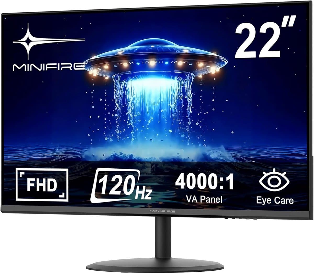 22 Inch FHD Gaming Monitor met 120 Hz en Laag Blauw Licht