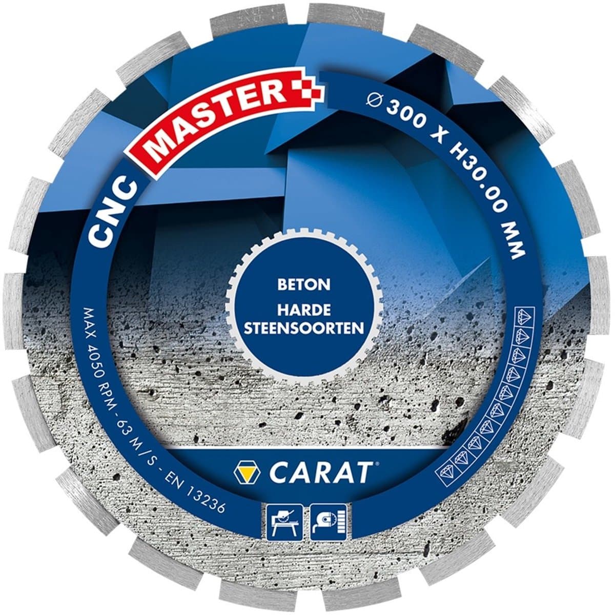 Carat CNC MASTER Diamantzaag beton/hard steen 300x30mm - CNCM300500