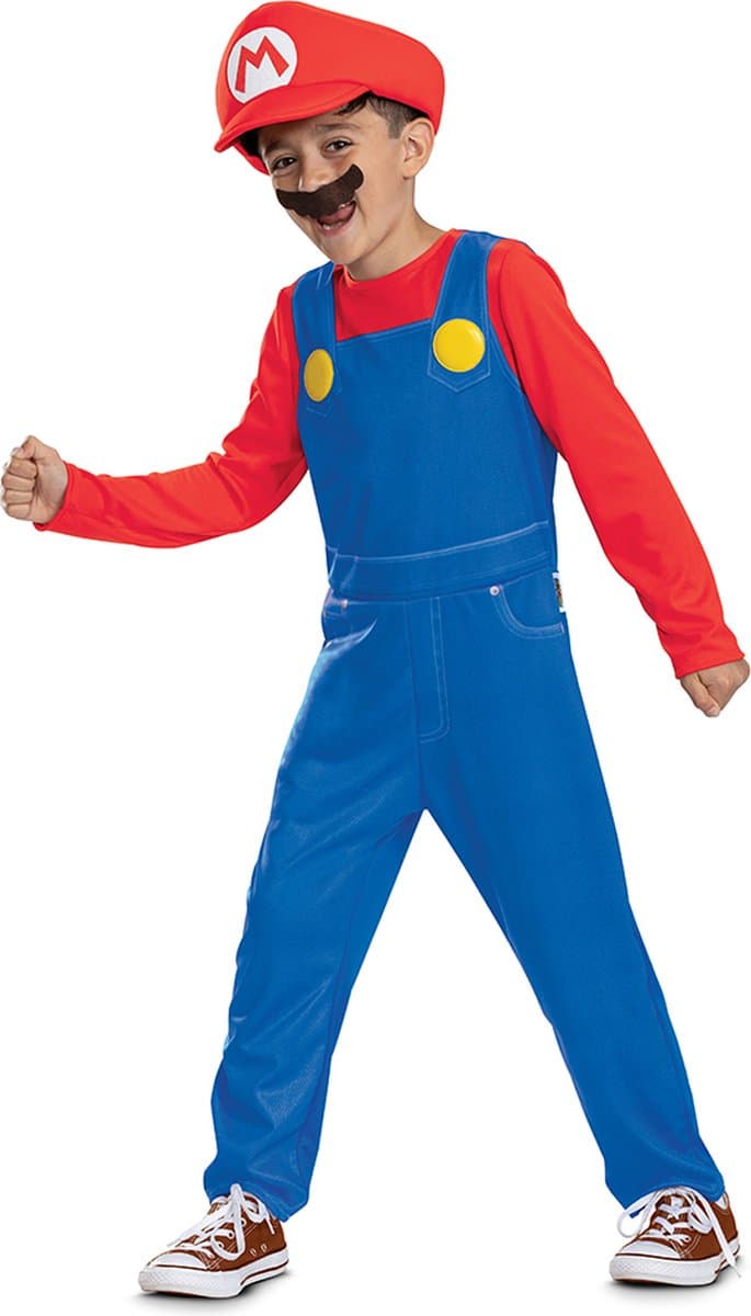 NINTENDO - SUPER MARIO BROS, Mario Elevated Fancy Aankleden, Maat S (4-6 jaar), Kind