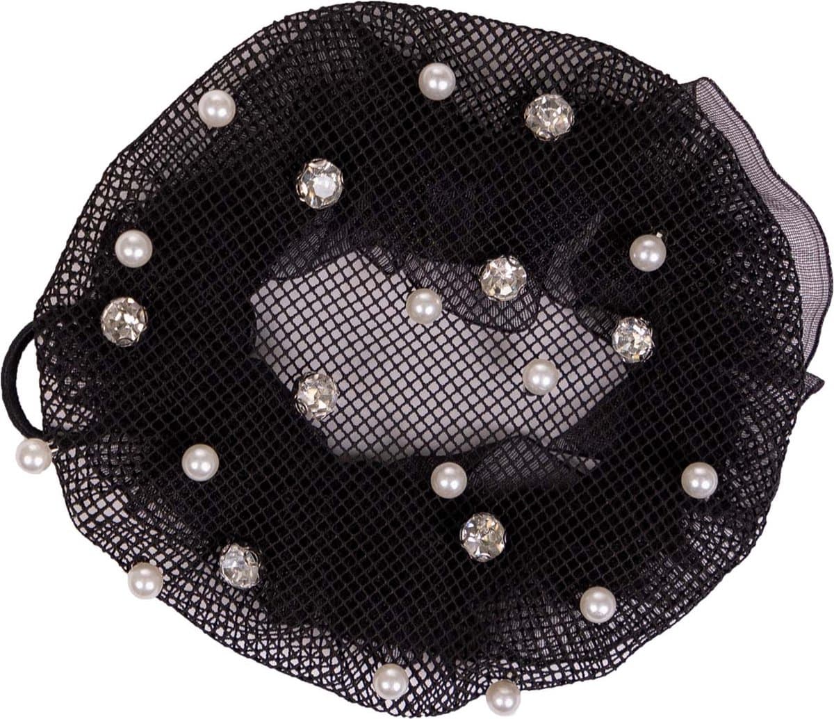 QHP - Haarnet Twinkle - Zwart / Zilver