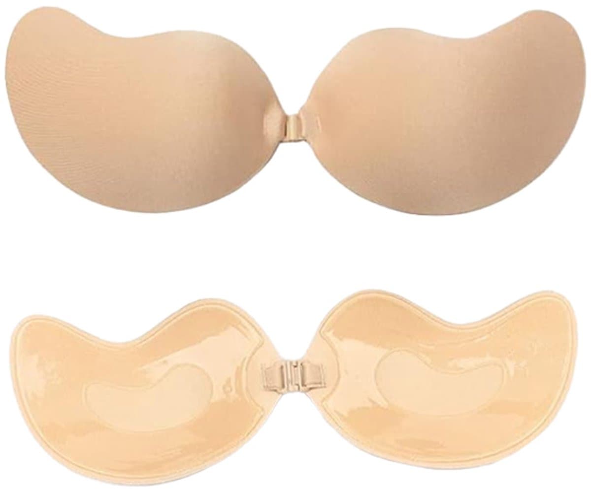 ATTREZZO® Strapless Plak BH Beige - Cup B - met voorsluiting