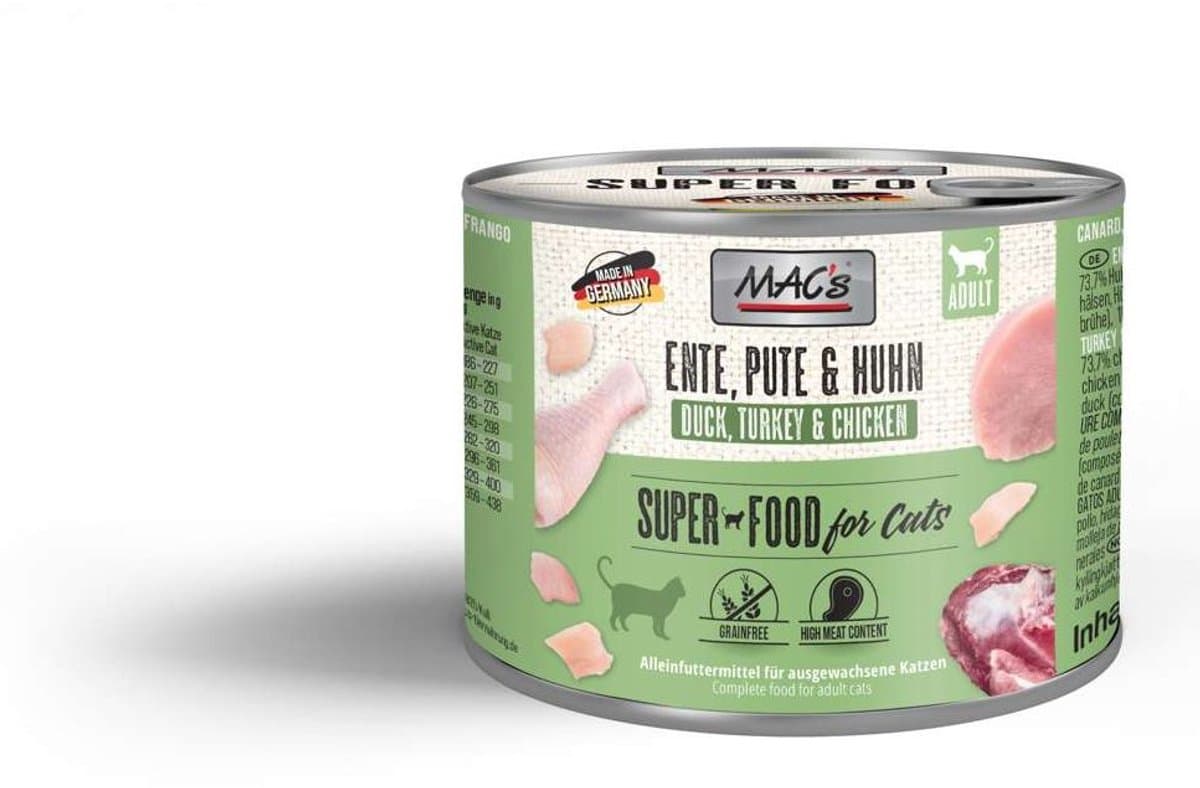 MAC's CAT - blik 6x200g - eend, kalkoen & kip