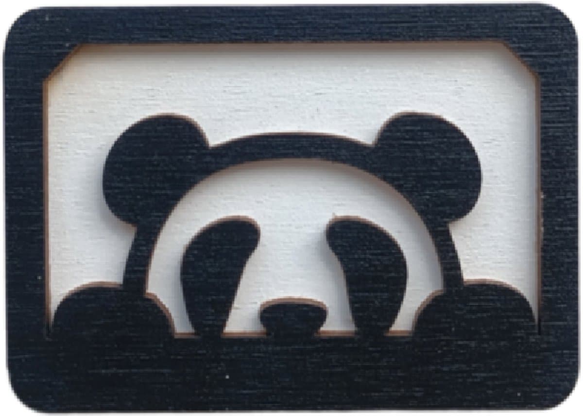 Naaldenhouder - Houten Naaldendoosje Panda