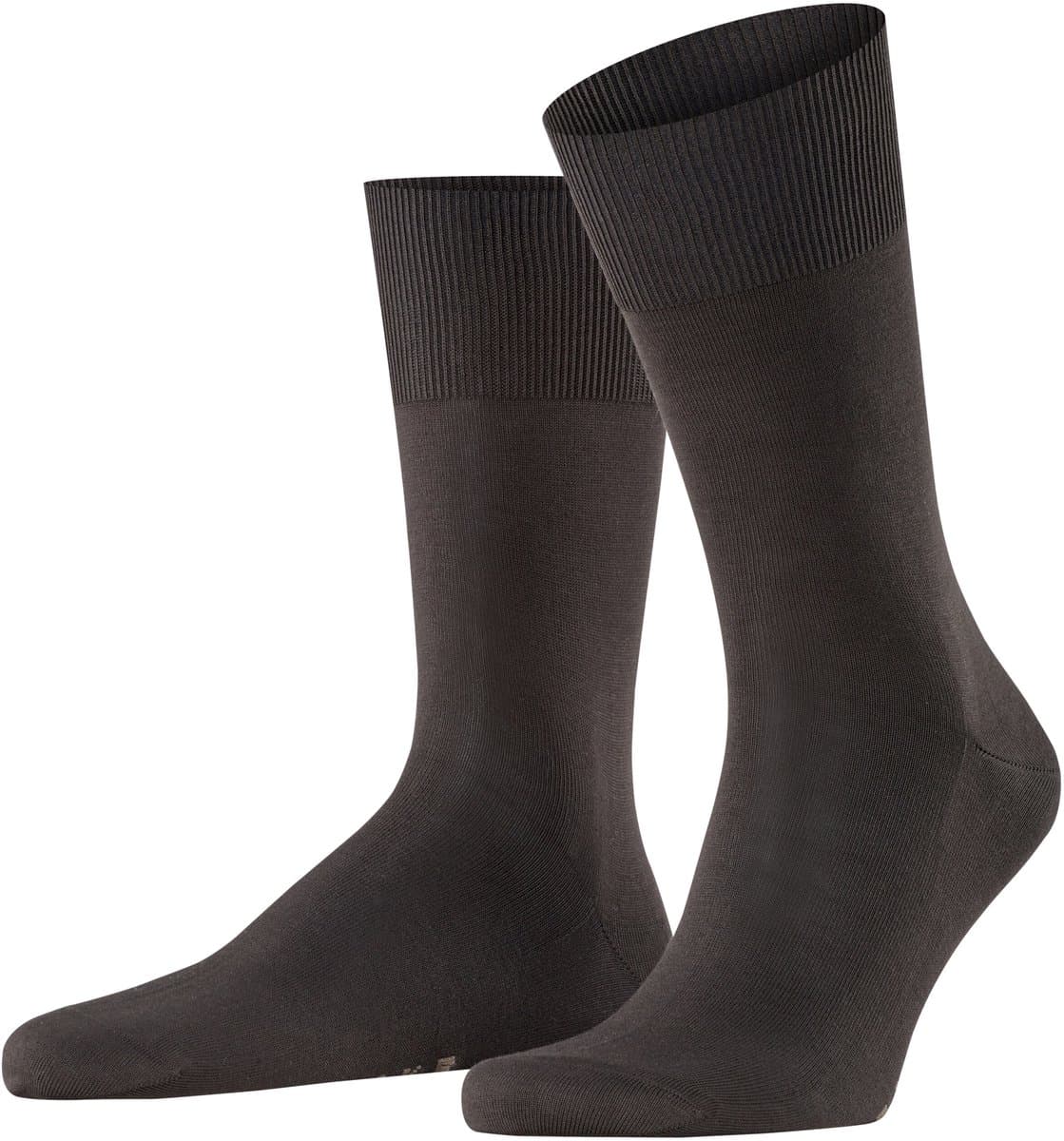 FALKE Firenze versterkt elegant fijn katoen sokken heren bruin - maat 39-40