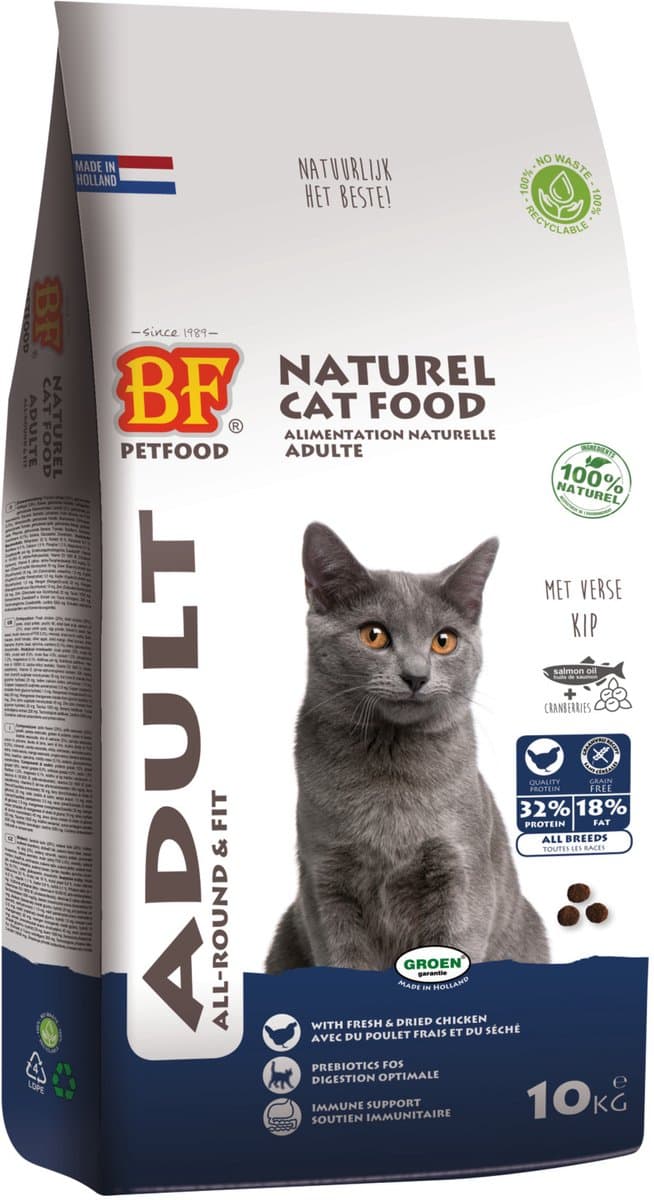 Bf Ncf Adult - Fit - Kattenvoer - Kip Vis Zalm 10 kg