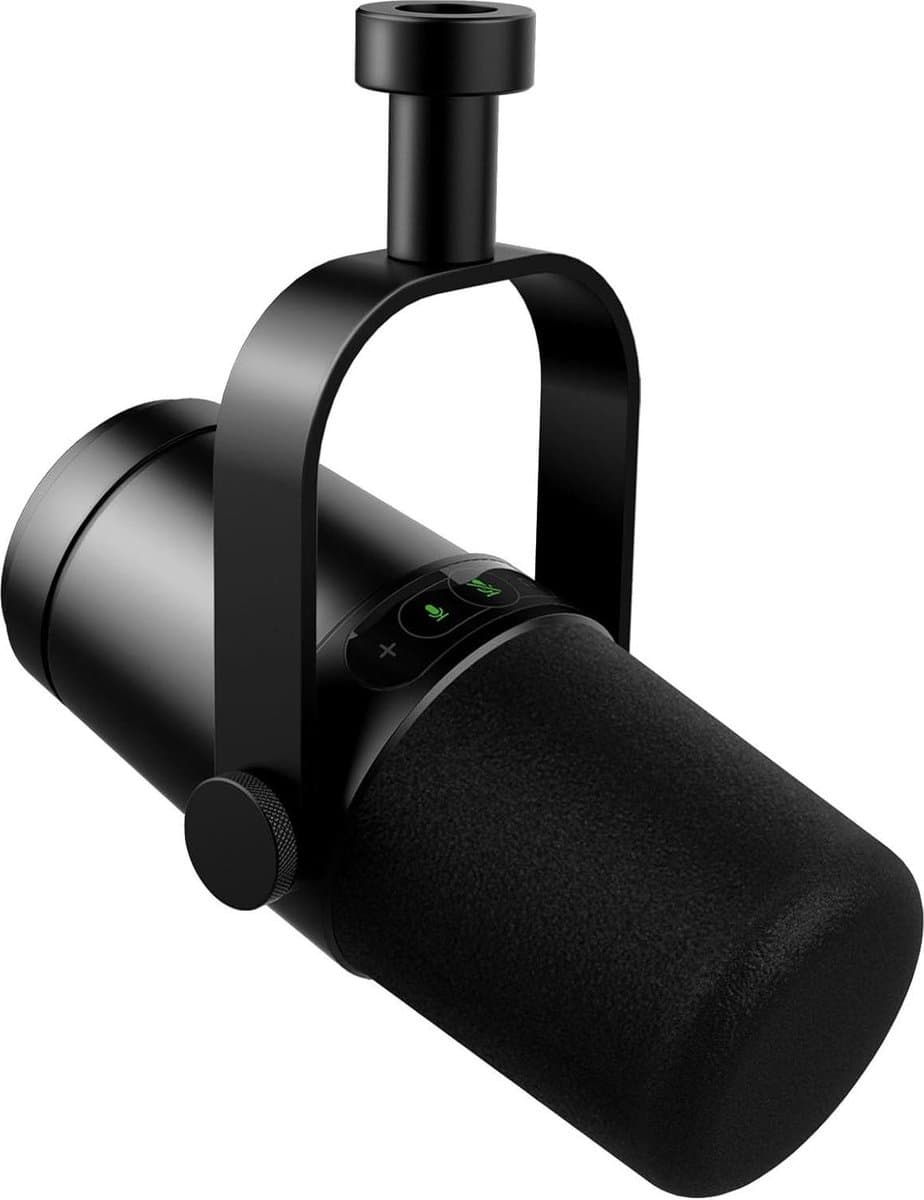 Vocal dynamic microphone for podcasting-gaming-recording-live streaming - USB/XLR - full metal cardioid microphone with tap-to-mute button and built-in headphone output