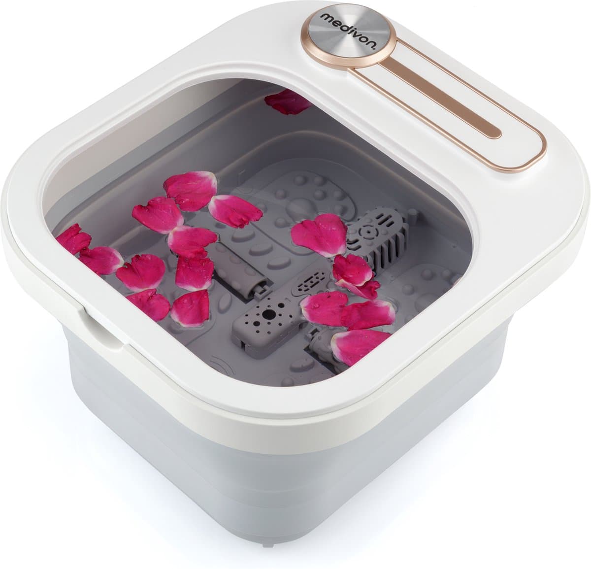 Medivon Aqua Lux - Voetenbad Met Massage - Voetmassage Apparaat - Waterverwarmingsfunctie - kruiden en medicinale therapiën - opvouwbaar - 7.5 Liter