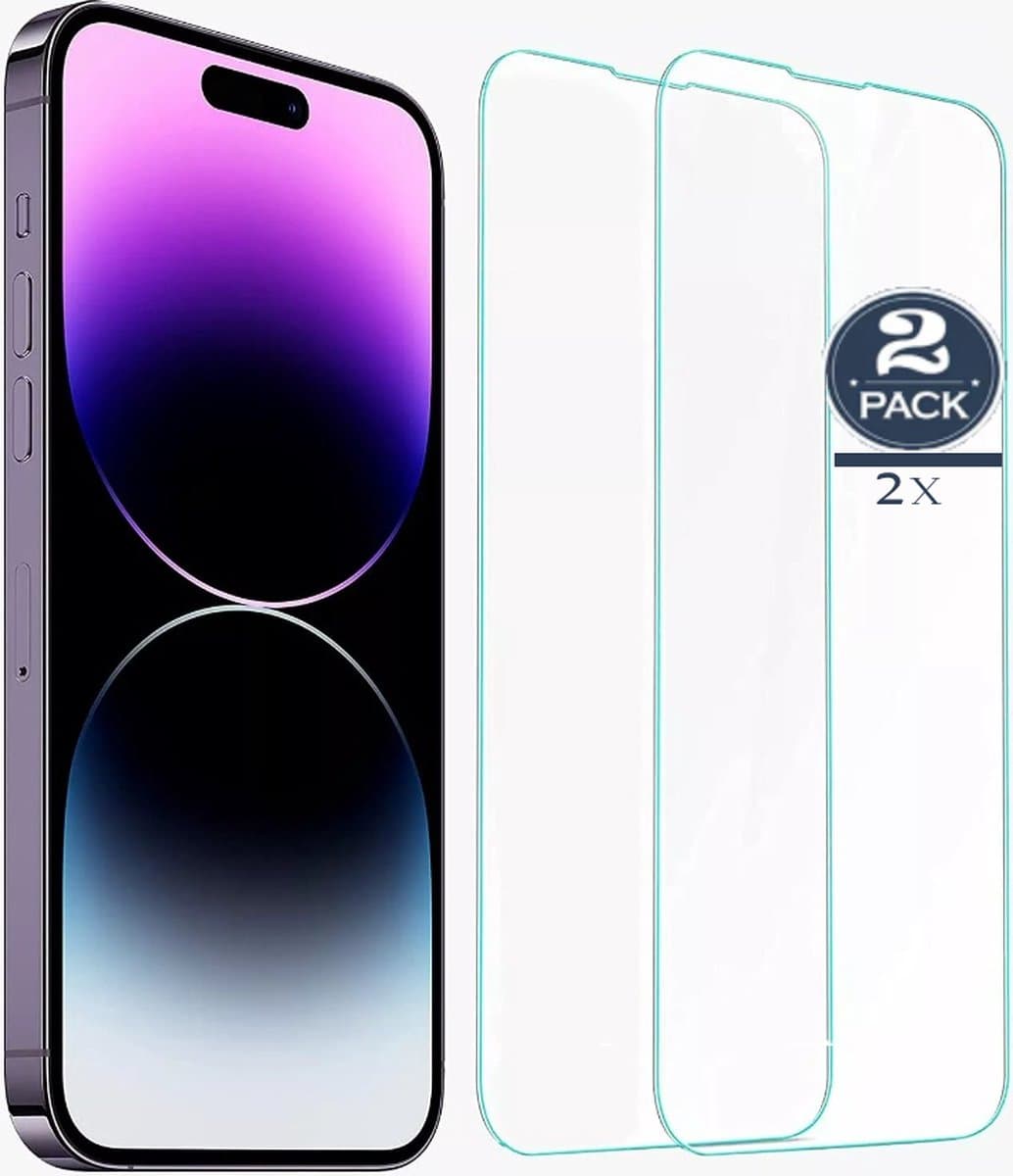 screenprotector iphone 16 Pro 2 stuks screenprotector - premium kwaliteit tempered glass - beschermlaag voor iPhone 16 Pro