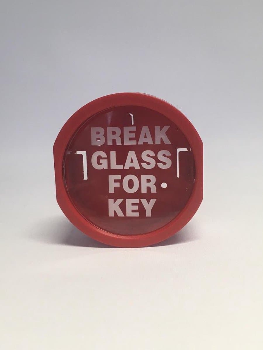 Noodsleutelkastje met breekglas