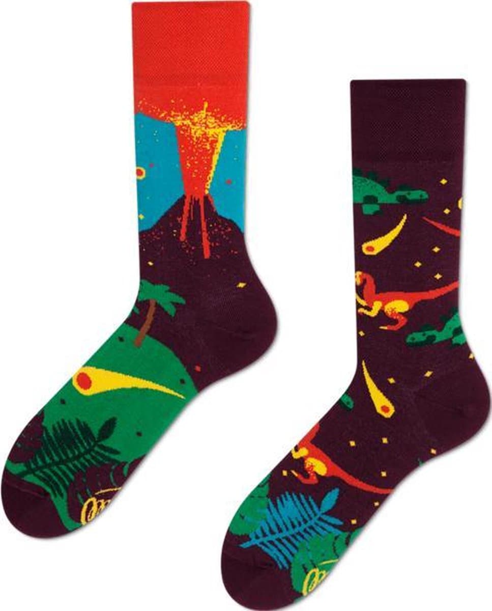 Toffe Sokken - Gekke Sokken - Leuke Sokken - The Dinosaurs - Maat: 35 t/m 38