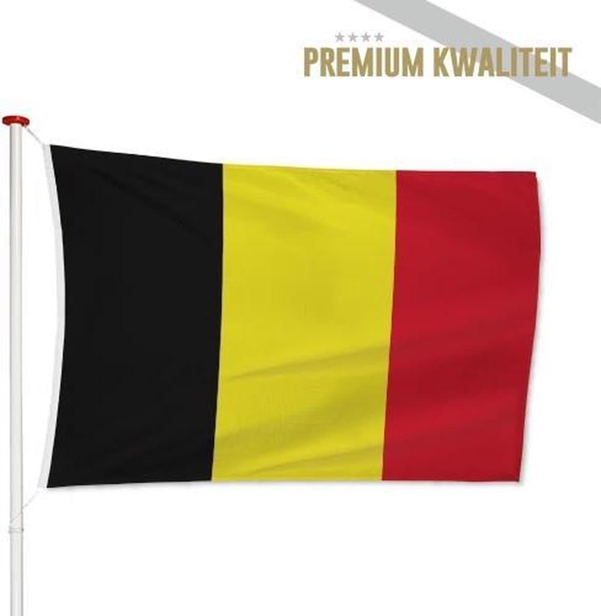 Belgische Vlag België 150x225cm - Kwaliteitsvlag - Geschikt voor buiten