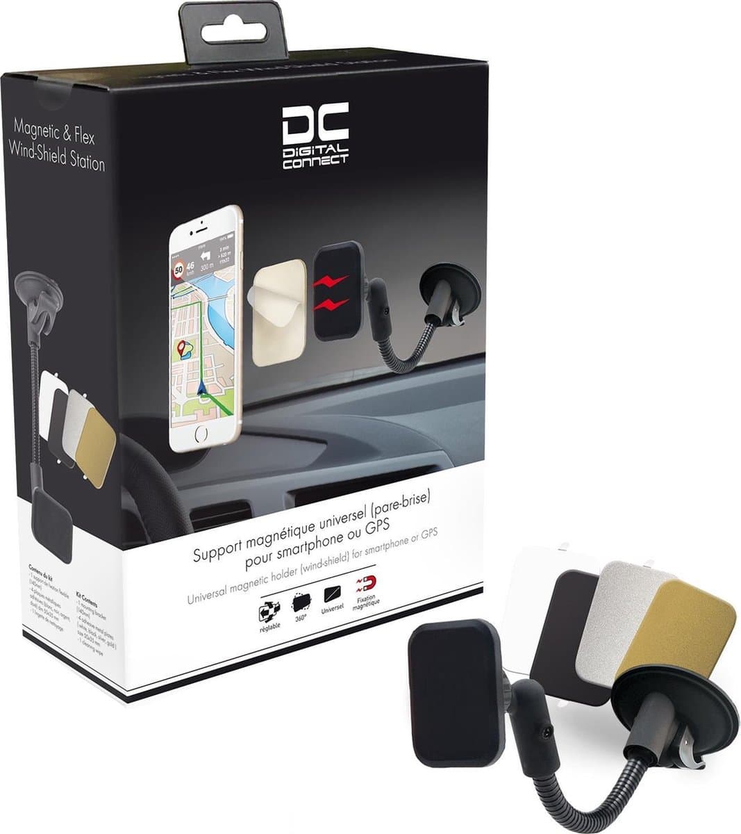 ERARD - Universele magnetische houder voor smartphone of GPS - 726155
