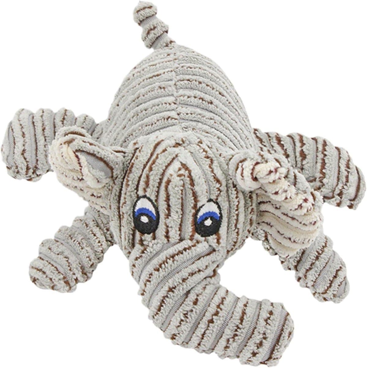 Kauwspeelgoed Hond - Pluche Dier - Ontspannend Spelen - Ingebouwd Geluid - 25 x 23 cm - B