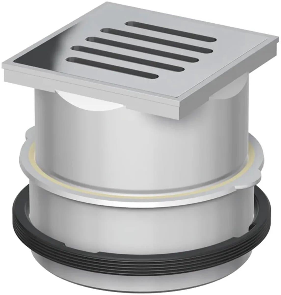 ACO Opzetstuk Passavant 110x110 PE/Sleufrooster V2A los ingelegd/K3, 5150.87.23