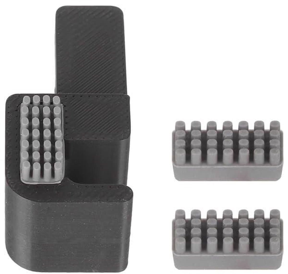 Reinigingsborstel 3D Printer - Mondstuk Borstel - Mondstuk Reinigen - Hittebestendig Siliconen - 39 x 17 x 15.5 mm - Zwart