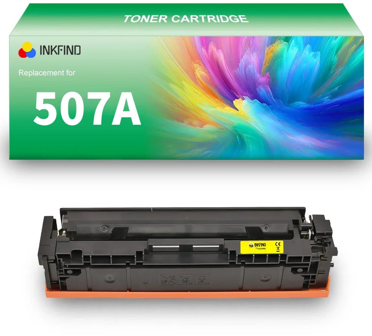 INKFIND 507A (CE402A) Geel tonercartridge compatibel met HP 507A (CE402A) Geel - 1-pack Yellow