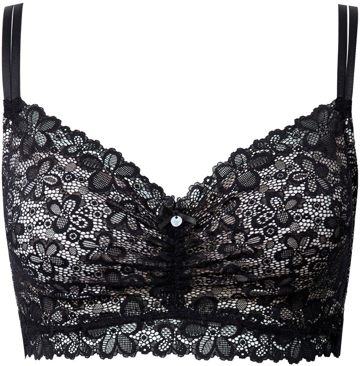 TruYou - Dames - TRUYOU bralette kant zachte cups zonder beugel - Zwart - Maat 105D