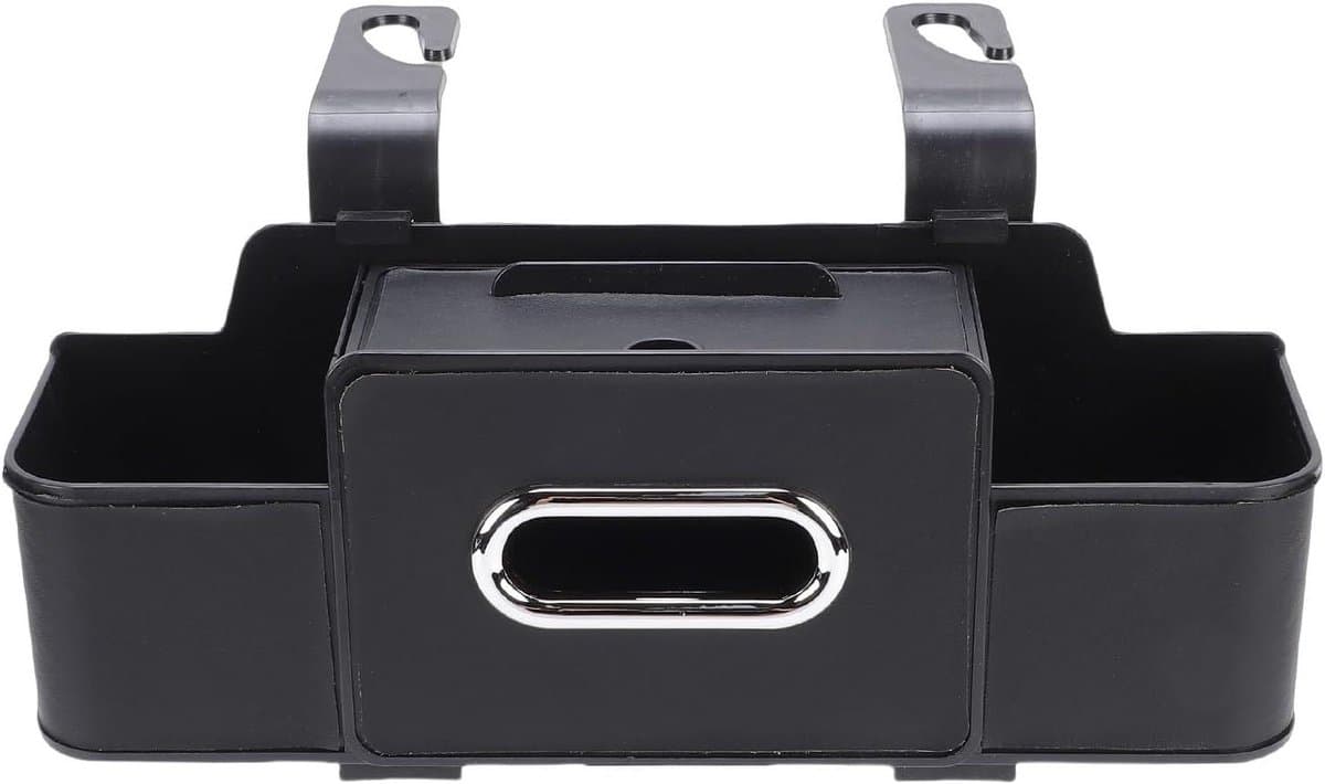 Auto Organizer - Autostoel Opberger - Auto Interieur Organiseren - Met Bekerhouder - 34 x 10 x 17 cm - Zwart