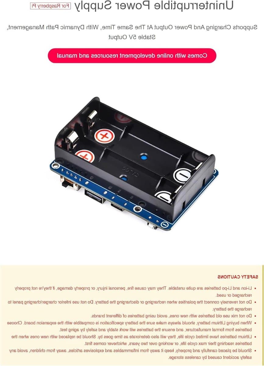 Voeding HAT - Stroom Uitbreiding - Ononderbroken Stroom - Real-time Monitoring - 5 Volt - Wit