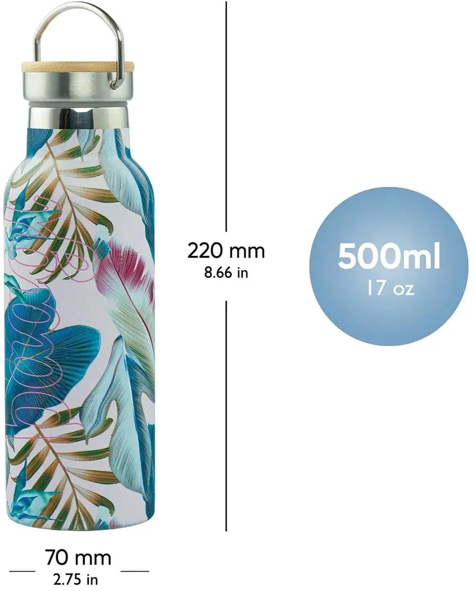 Baagl Thermosfles Bamboedeksel Leafs 500 ml
