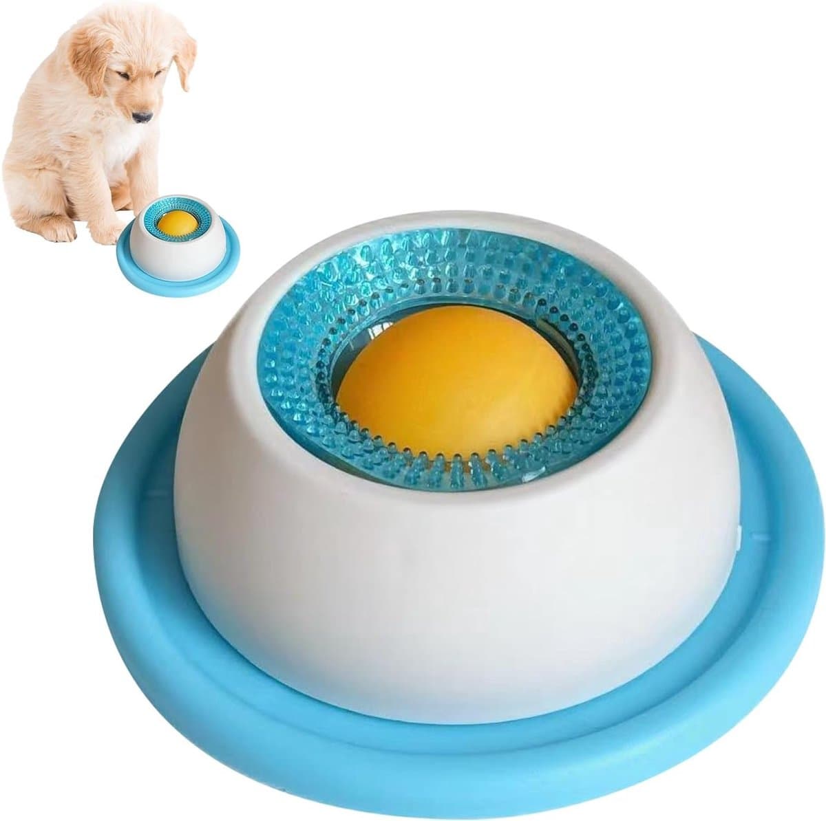 Interactieve Lick Ball voor Honden en Katten, Slim Speelgoed voor Stressverlichting en Langzaam Eten, Antislip Ontwerp