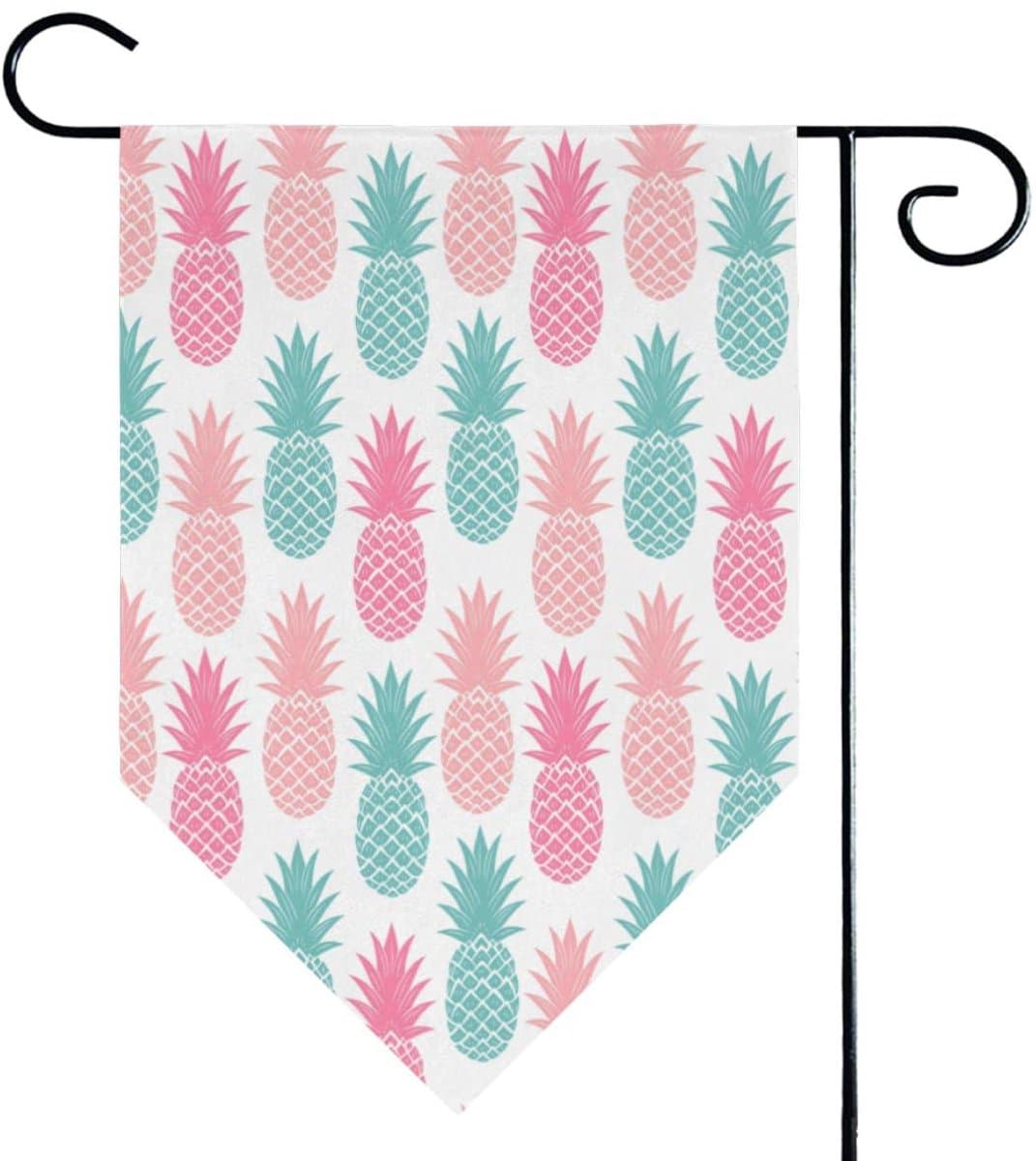 Tuinvlag Fruit Ananas - Buiten Decoratie Vlag - Tuin Aankleden - Dubbelzijdig Bedrukt - 71 x 100 cm - Multicolor