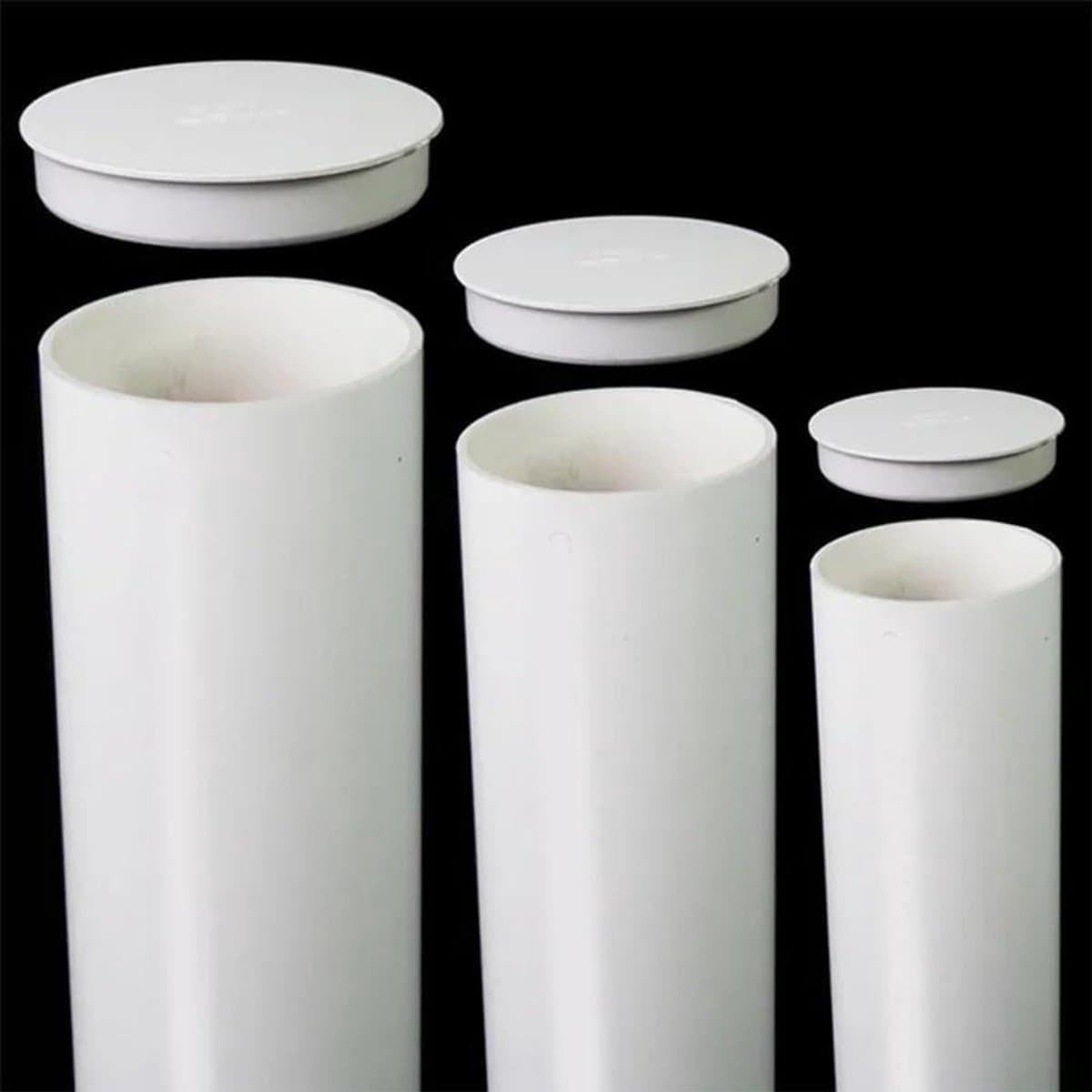 PVC Pijp Eindkap - Afsluitdop Pijp - Leiding Beschermen - Verdikt Materiaal - 50-160mm - Wit