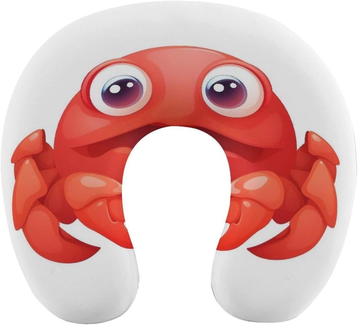 Nekkussen - Reiskussen - Comfortabel reizen - Ergonomisch ontwerp - 29x29x10 cm - Rood