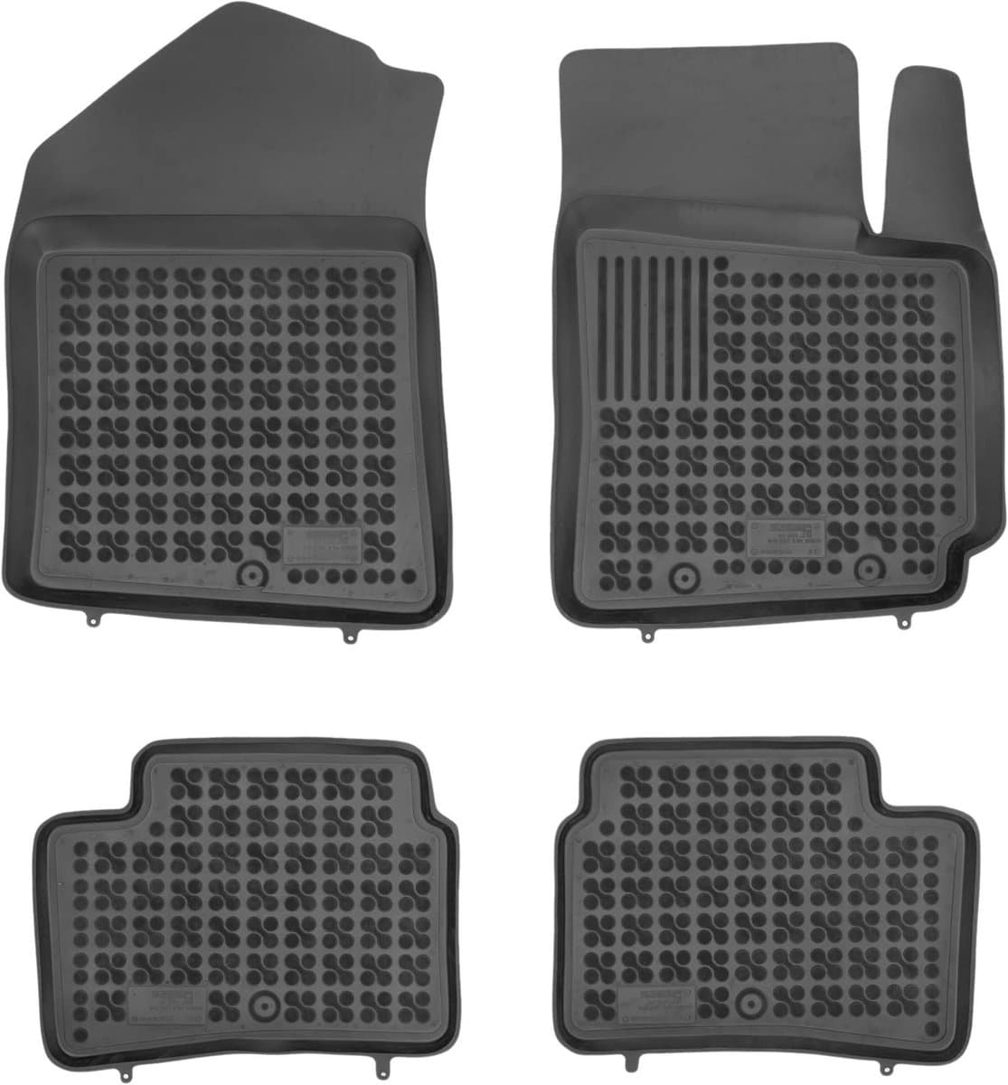 Automatten Rubber - Vloermatten Auto - Bescherming Interieur - Voertuigspecifieke Pasvorm - 4 Delige Set - Zwart