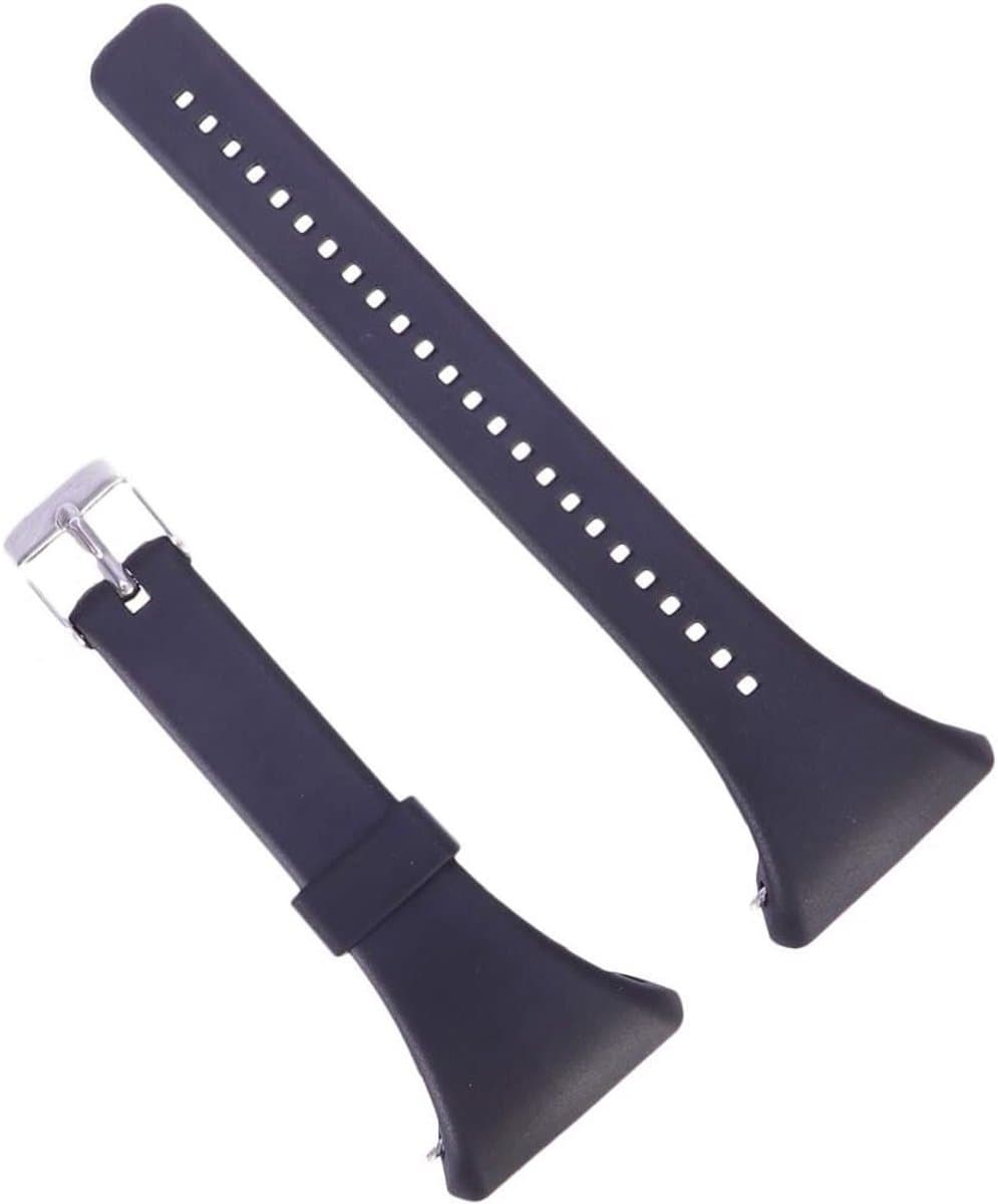 Siliconen vervangarmband voor Polar FT4 en FT7 horloge - Snelle bevestiging, comfortabel en duurzaam (Zwart)